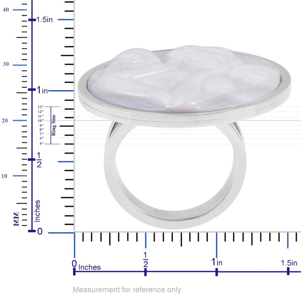 Cameo Stainless Steel Ring TGW 15.000 Cts - Picture 4 of 4